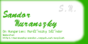 sandor muranszky business card